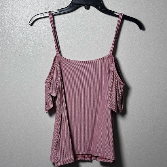 American‎ Eagle Off Shoulder Stripe Top Blouse Soft & Sexy Size XS - Picture 5 of 7